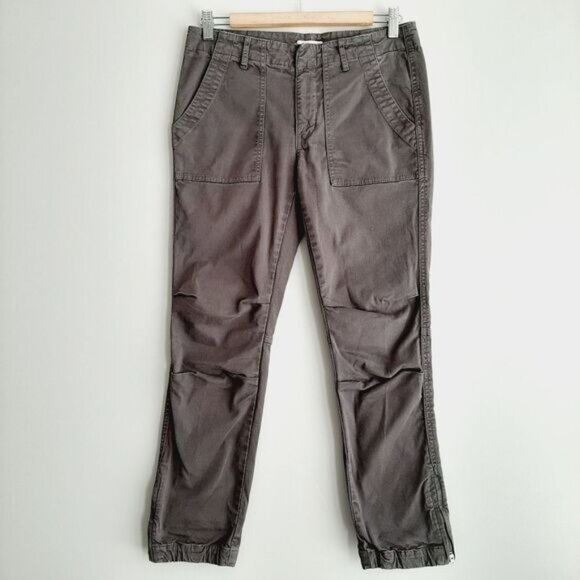 TNA Heroic Pant Aritzia Zipper Bottom Hem Joggers Style Casual Crop Gray Sz 4 - Picture 15 of 15